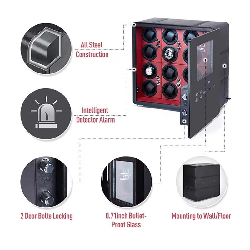 Luxury 12 Automatic Rotors and - Jewelry Box With Watches reseña y precio