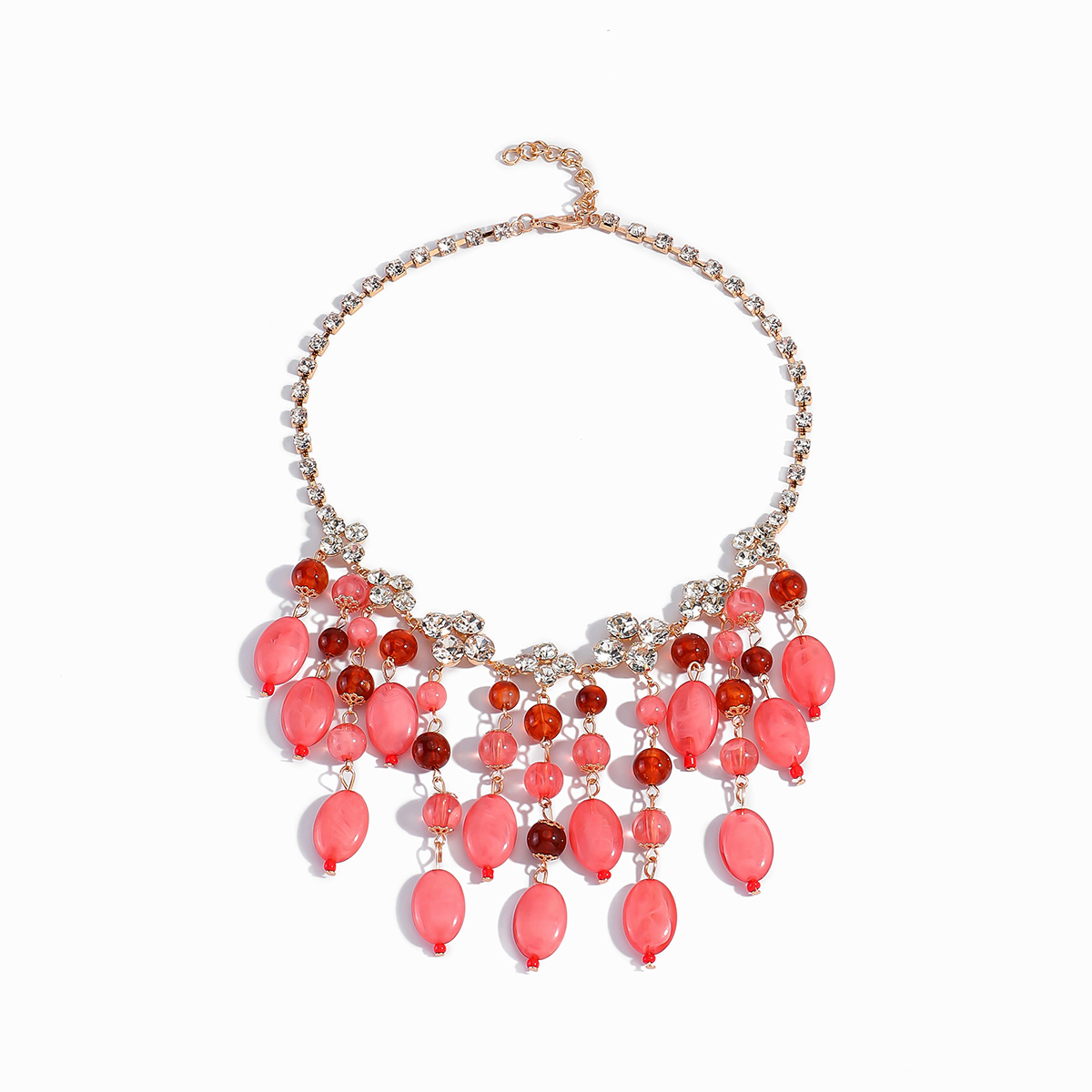 Trendy Pink Red Teardrop Beade - The Jewelry & Watches reseña y precio