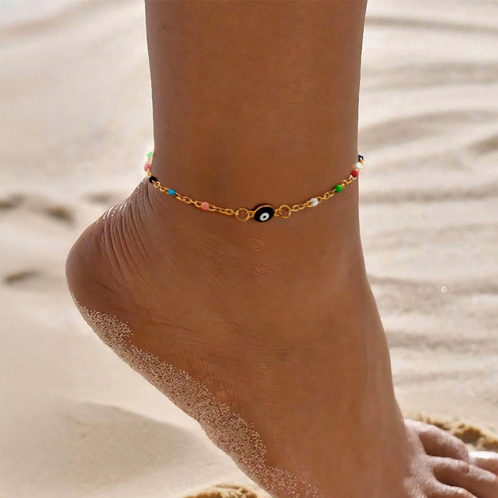Vintage Lucky Evil Eye Anklet  - Jc Jewelry & Watches reseña y precio
