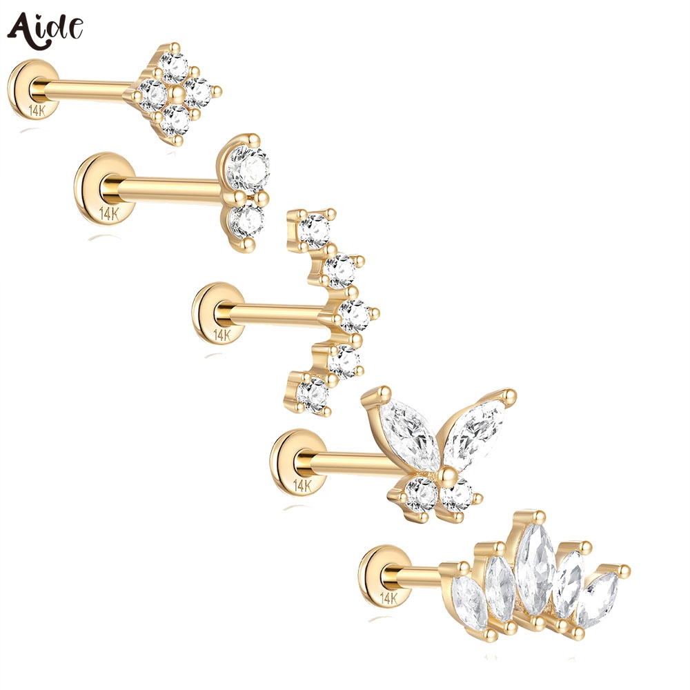 Aide DIY Zircon Pearl Earring  - Pearl Stud Earrings reseña y precio
