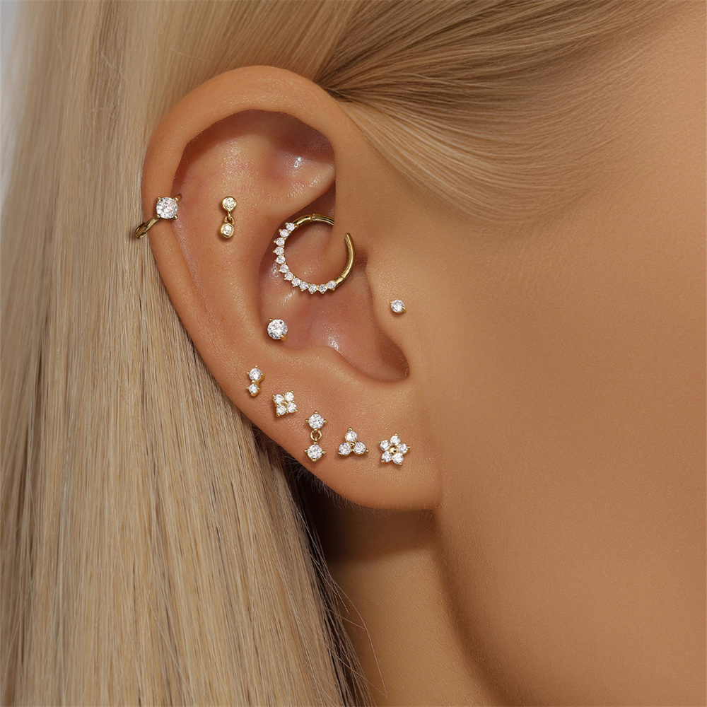 Aide DIY Zircon Pearl Earring  - Pearl Stud Earrings reseña y precio
