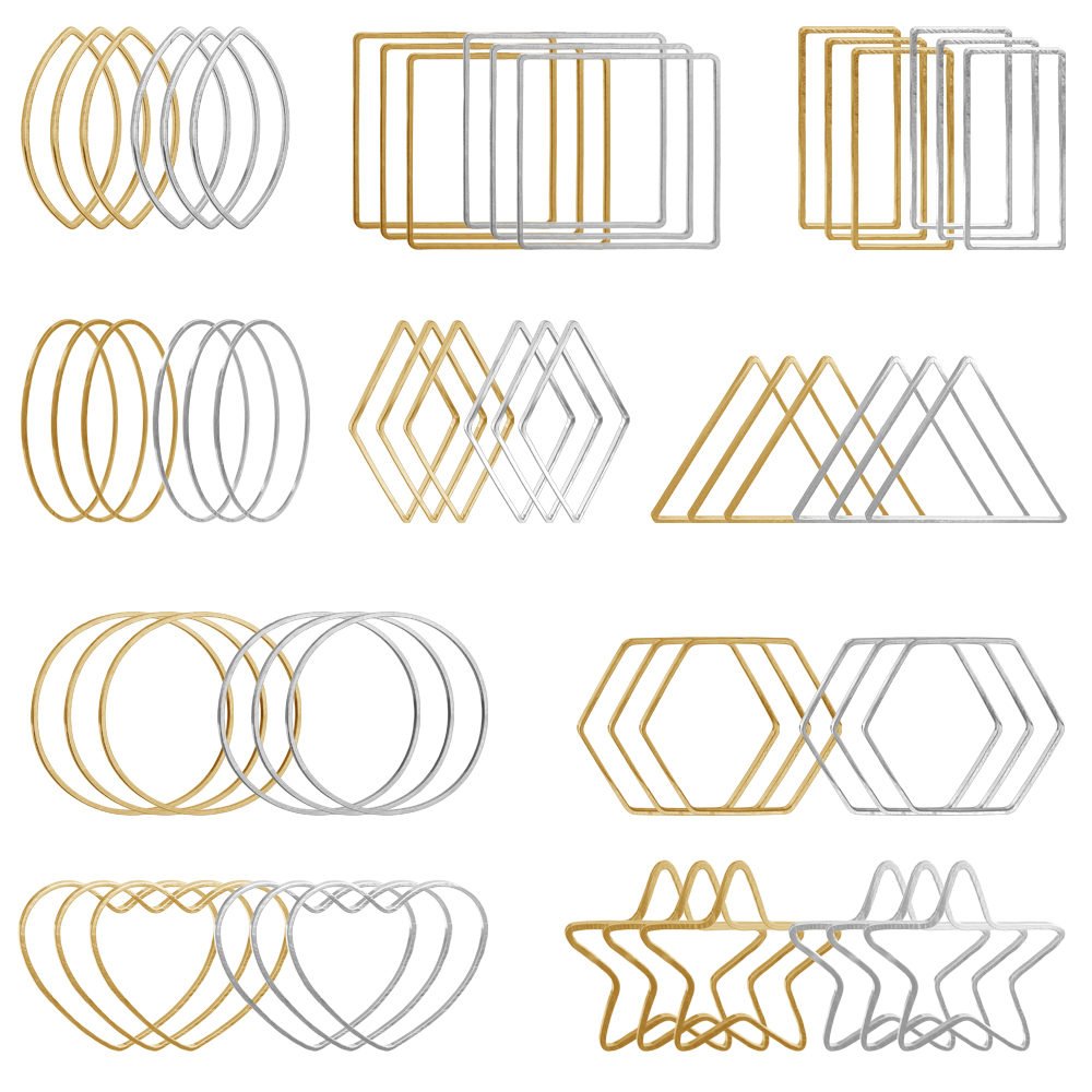 20Pcs Gold Silver Hollow Frame - Drop Earrings reseña y precio