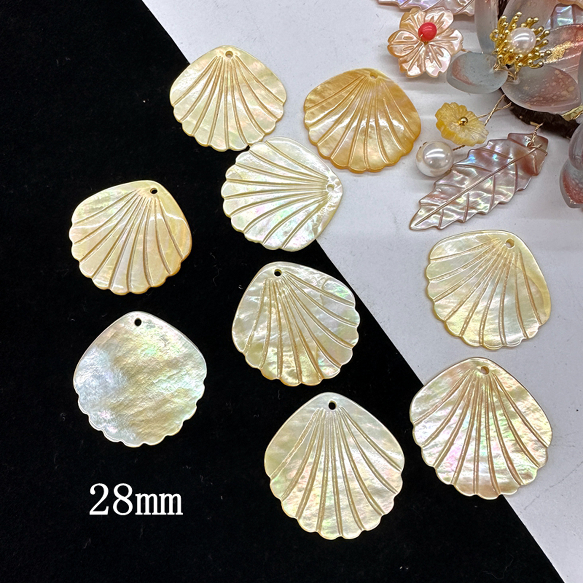 5Pcs Shell Beads With Hole Nat - Pearl Stud Earrings reseña y precio