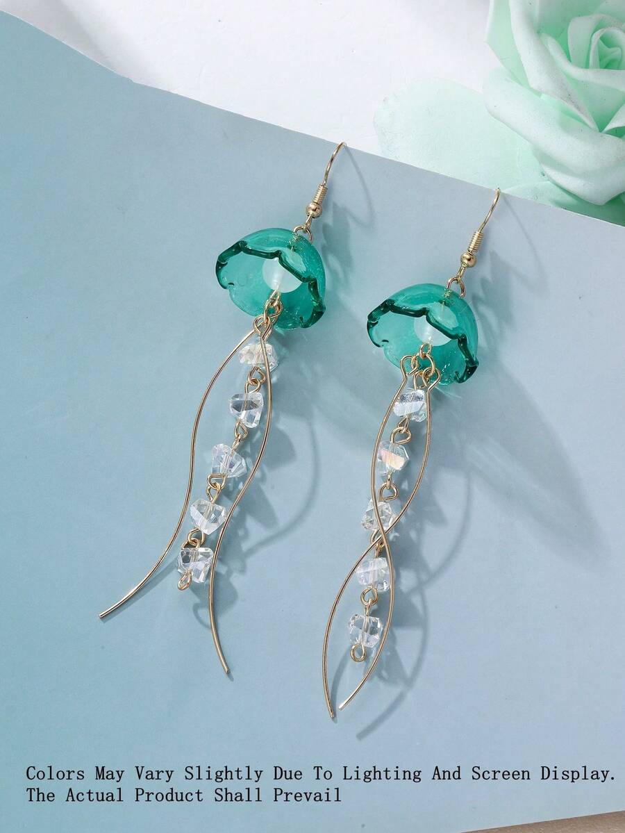 Seafoam Blue Jellyfish Drop Ea - Drop Earrings reseña y precio