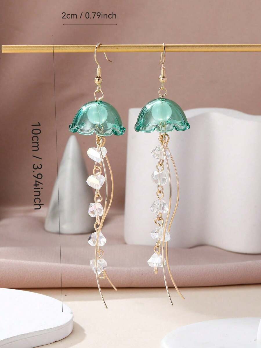Seafoam Blue Jellyfish Drop Ea - Drop Earrings reseña y precio