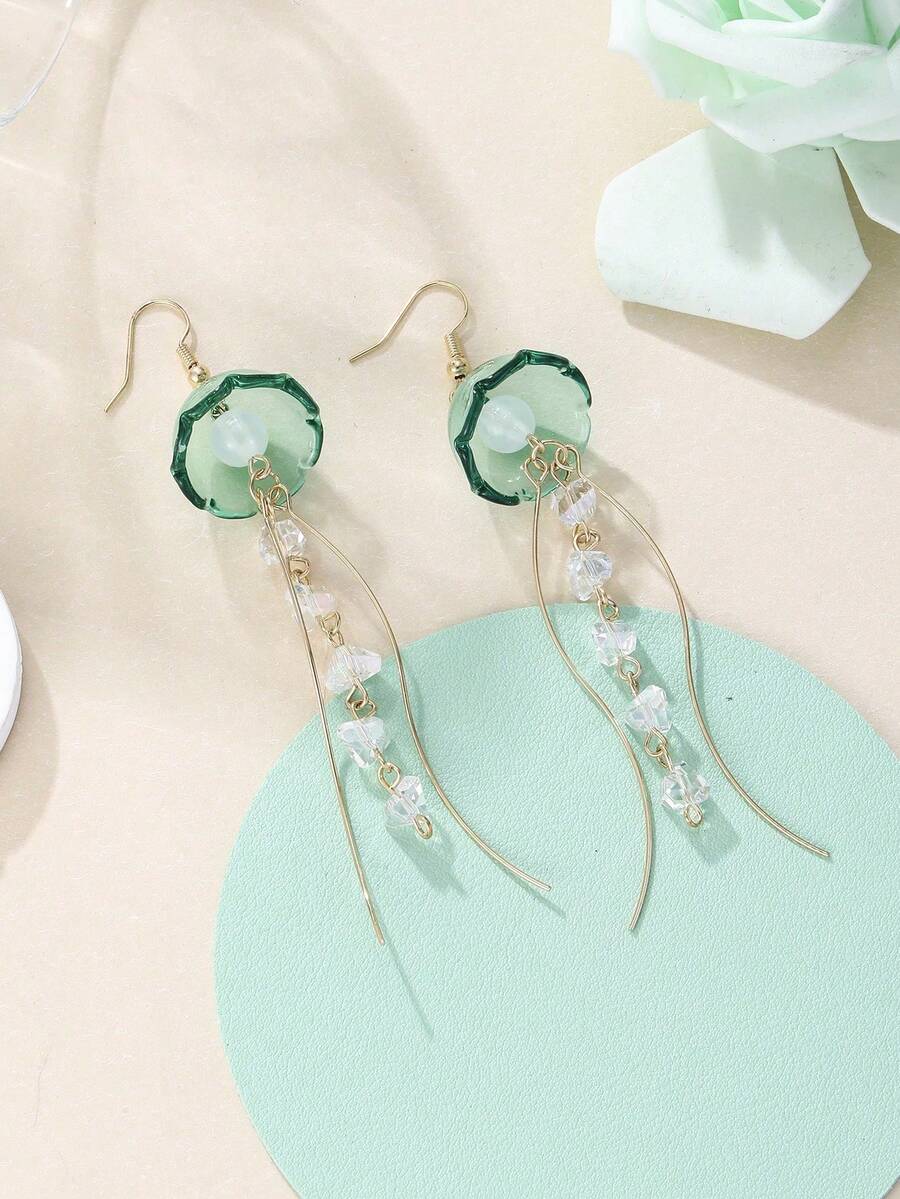 Seafoam Blue Jellyfish Drop Ea - Drop Earrings reseña y precio