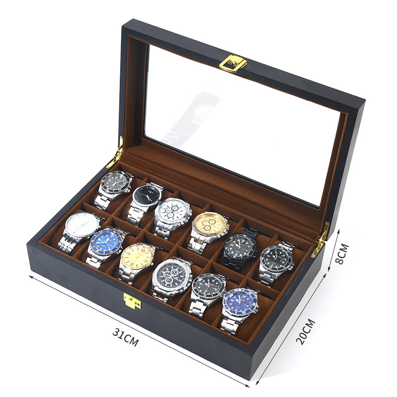 Handmade Luxuy 6/10/12 Grids W - Jewelry Box That Holds Watches reseña y precio