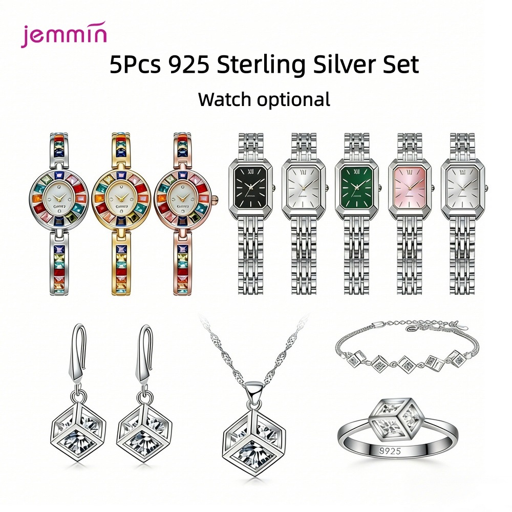 Luxury 925 Sterling Silver Geo - Best Jewelry Watches Women reseña y precio