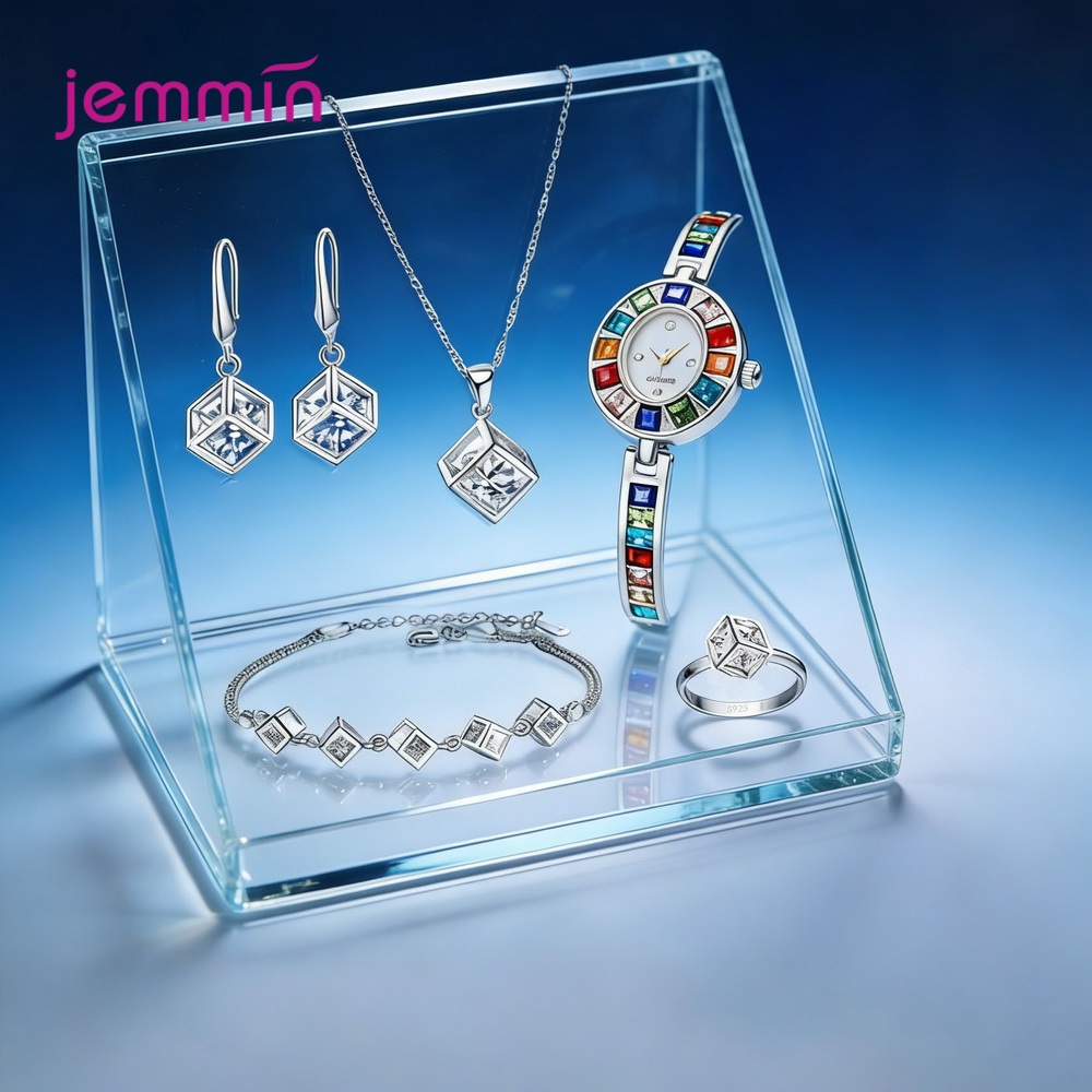 Luxury 925 Sterling Silver Geo - Best Jewelry Watches Women reseña y precio