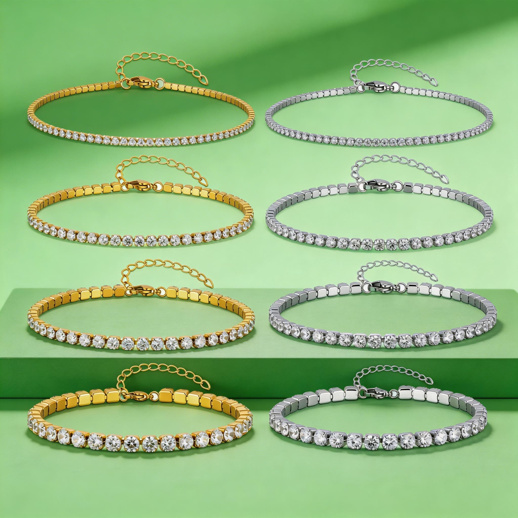 2/3/4/5MM Luxury Zircon Tennis - Jc Jewelry & Watches reseña y precio
