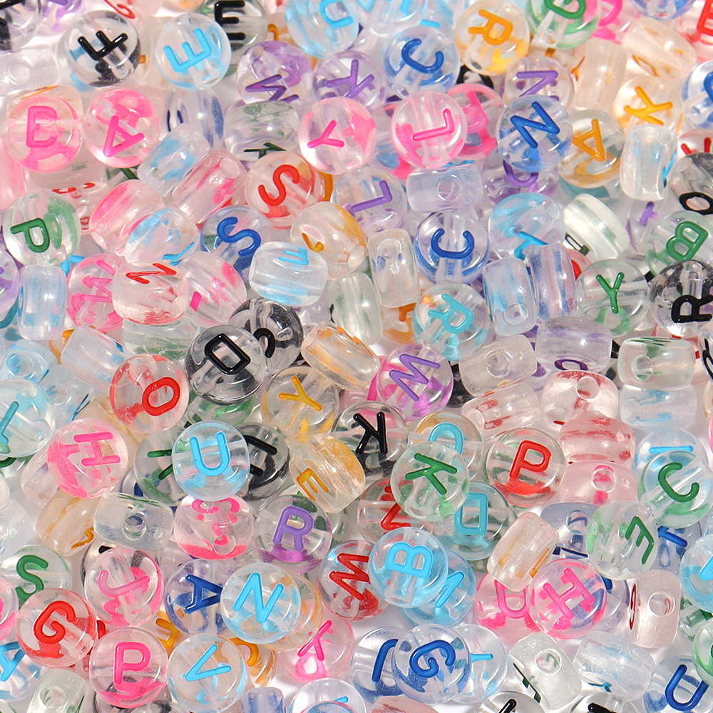 100pcs 7mm Acrylic Letter Bead - Jewelry Quotes reseña y precio