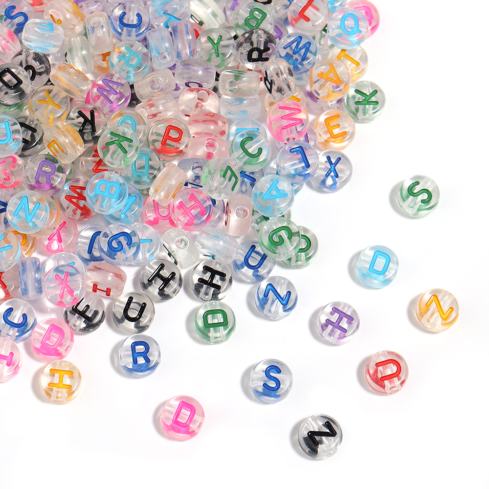 100pcs 7mm Acrylic Letter Bead - Jewelry Quotes reseña y precio