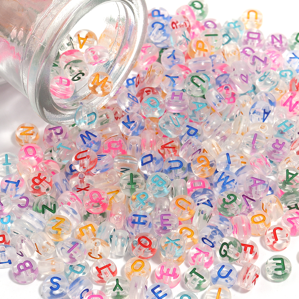100pcs 7mm Acrylic Letter Bead - Jewelry Quotes reseña y precio