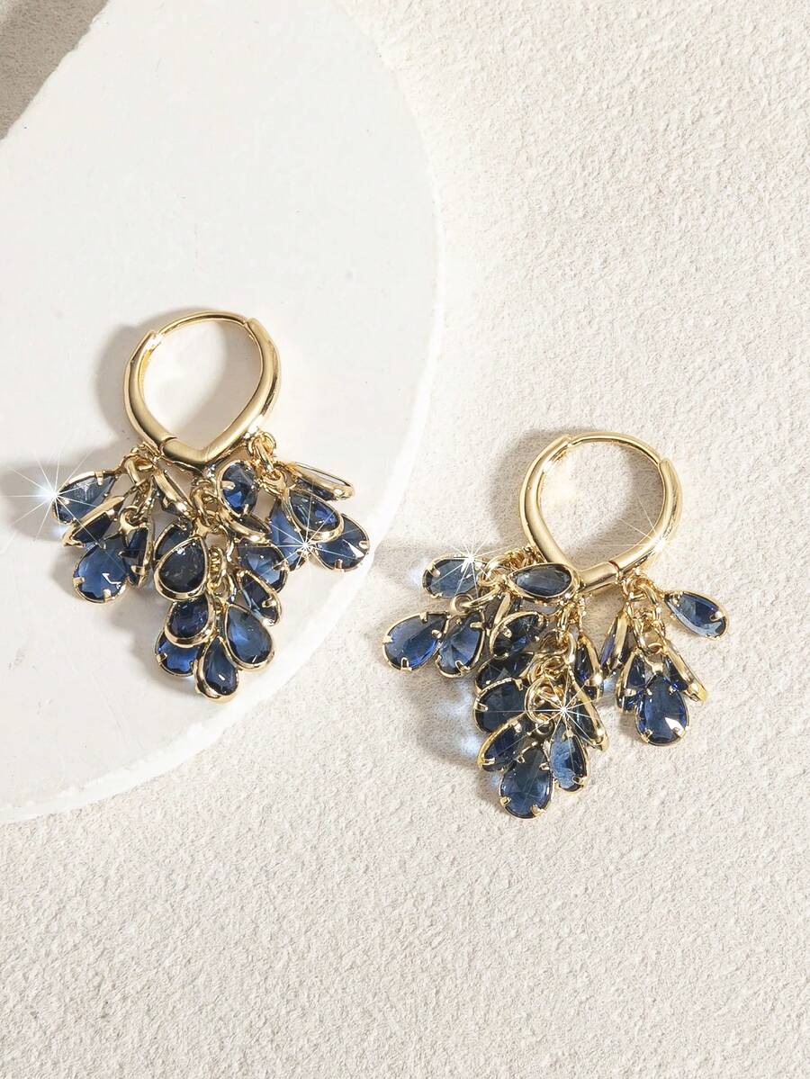 Delicate Gold-Tone Huggie Earr - Drop Earrings reseña y precio