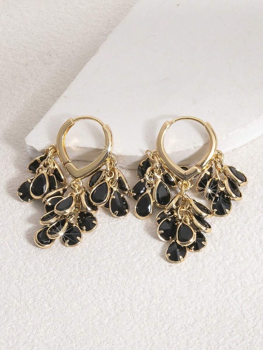 Delicate Gold-Tone Huggie Earr - Drop Earrings reseña y precio
